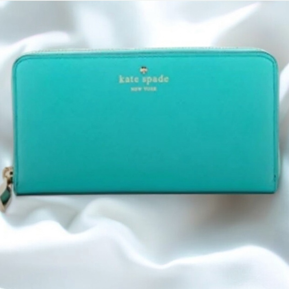 kate spade Teal Zip-Around Continental Wallet